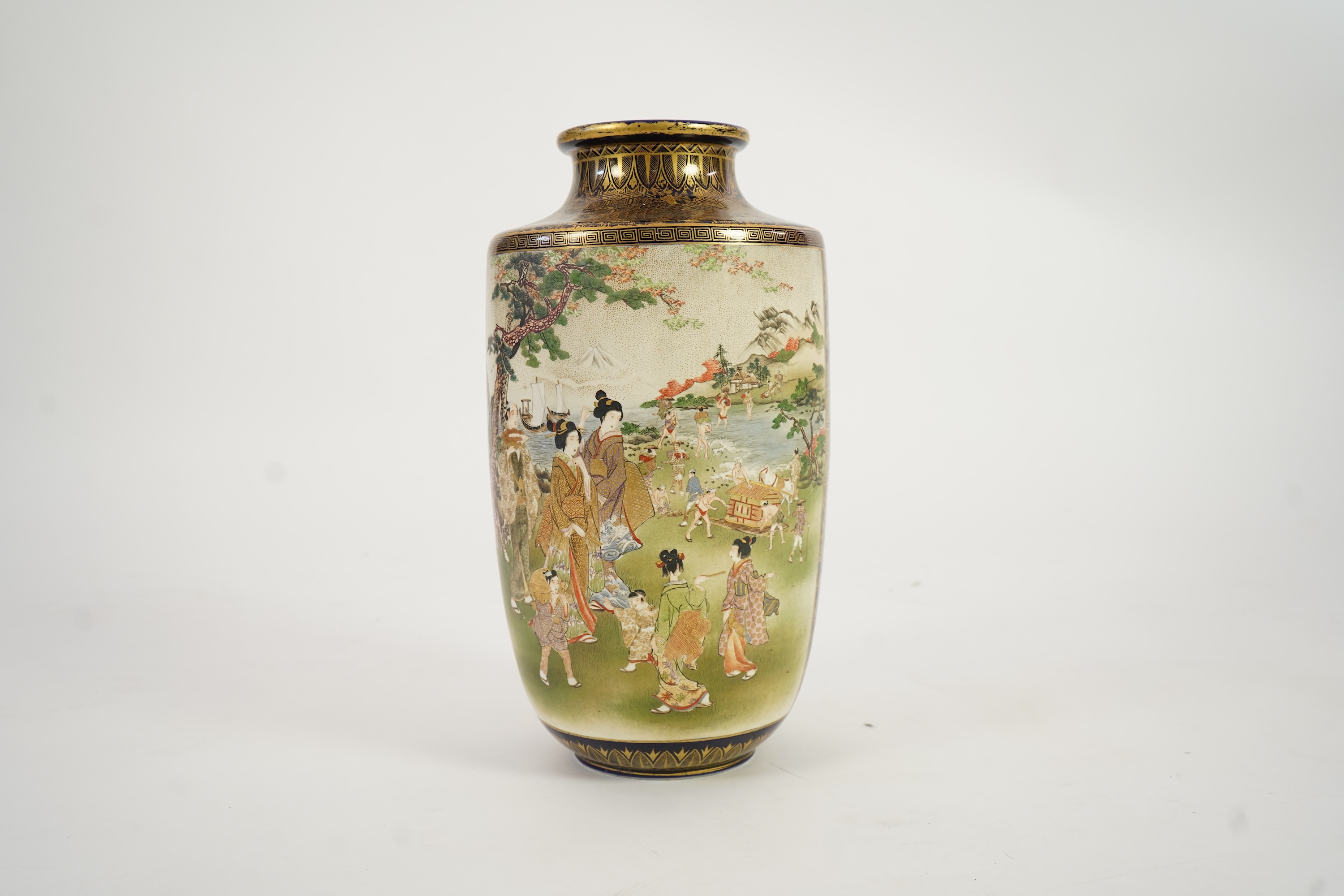 A large Japanese Satsuma pottery vase, early 20th century, 48cm high. Condition - good